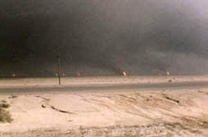 Burning Oilfields in Kuwait