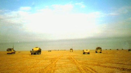  4-32 AR Tactical Operations Center (TOC) during the ground offensive movement-to-contact